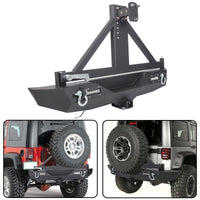 Load image into Gallery viewer, 07-18 Jeep Wrangler JK Textured Black Rear Bumper