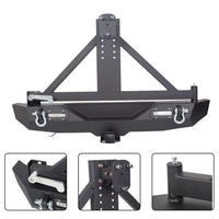 Load image into Gallery viewer, 07-18 Jeep Wrangler JK Textured Black Rear Bumper