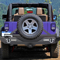 Load image into Gallery viewer, 07-18 Jeep Wrangler JK Textured Black Rear Bumper