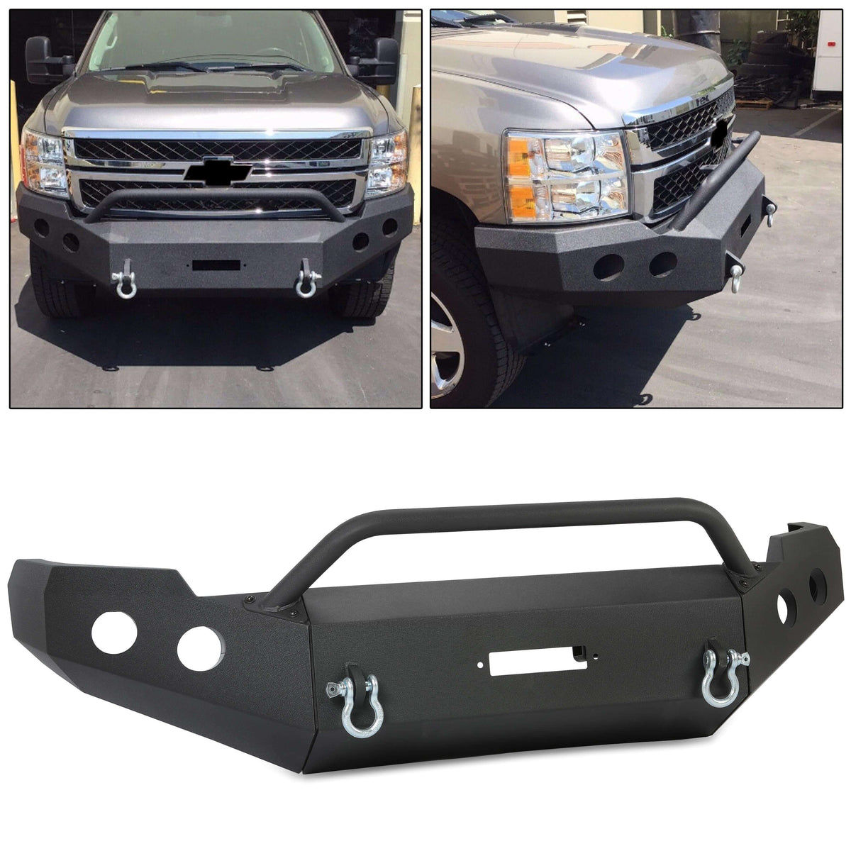 YIKATOO® Steel Front Bumper for 2011-2014 Chevy Silverado 2500