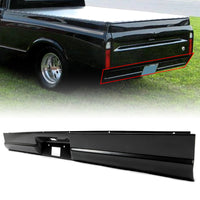 Load image into Gallery viewer, YIKATOO® Steel Rear Roll Pan Bumper W/ License Light Compatible With 1967-1972 Chevy C10 Pickup Fleetside
