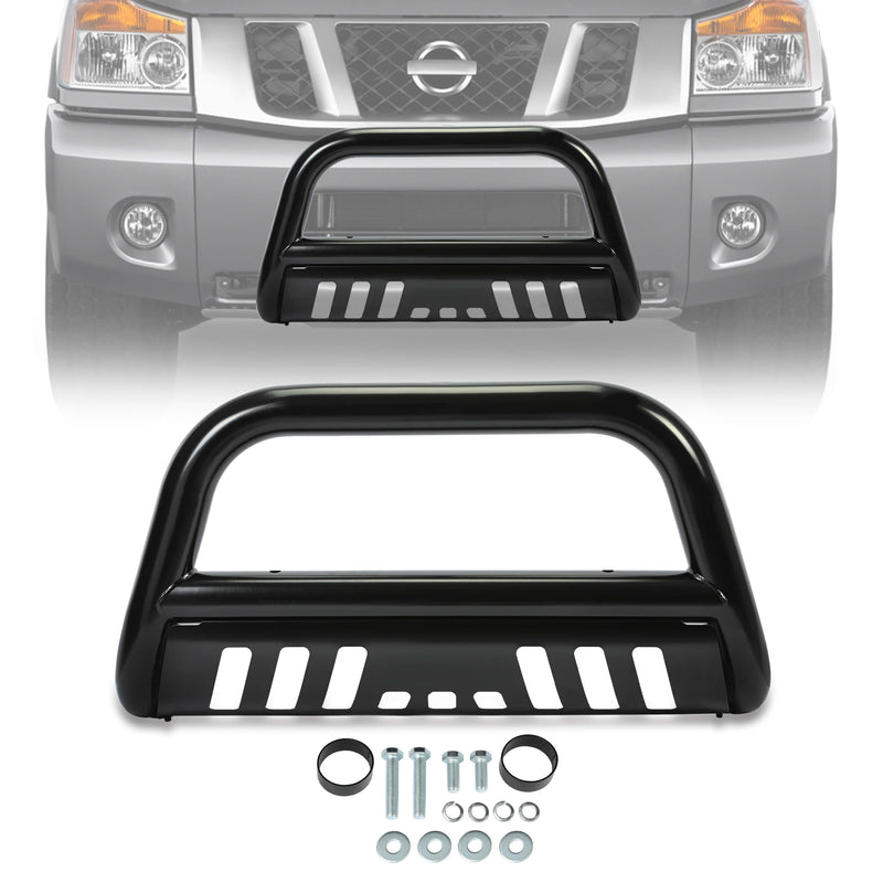 YIKATOO® Bumper Bull Bar Tubing Front Grille Brush Guard Compatible with 2005-2015 Nissan Armada 2004-2015 Nissan Titan