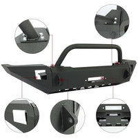 Load image into Gallery viewer, YIKATOO® Front Bumper Textured Black Steel W/ Bull Bar For 1997-2004 Dodge Dakota Durango