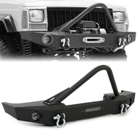 Load image into Gallery viewer, YIKATOO® Front Stinger Bumper Fit 1984-2001 Jeep Cherokee XJ Comanche MJ W/ Winch Plate &Lamp