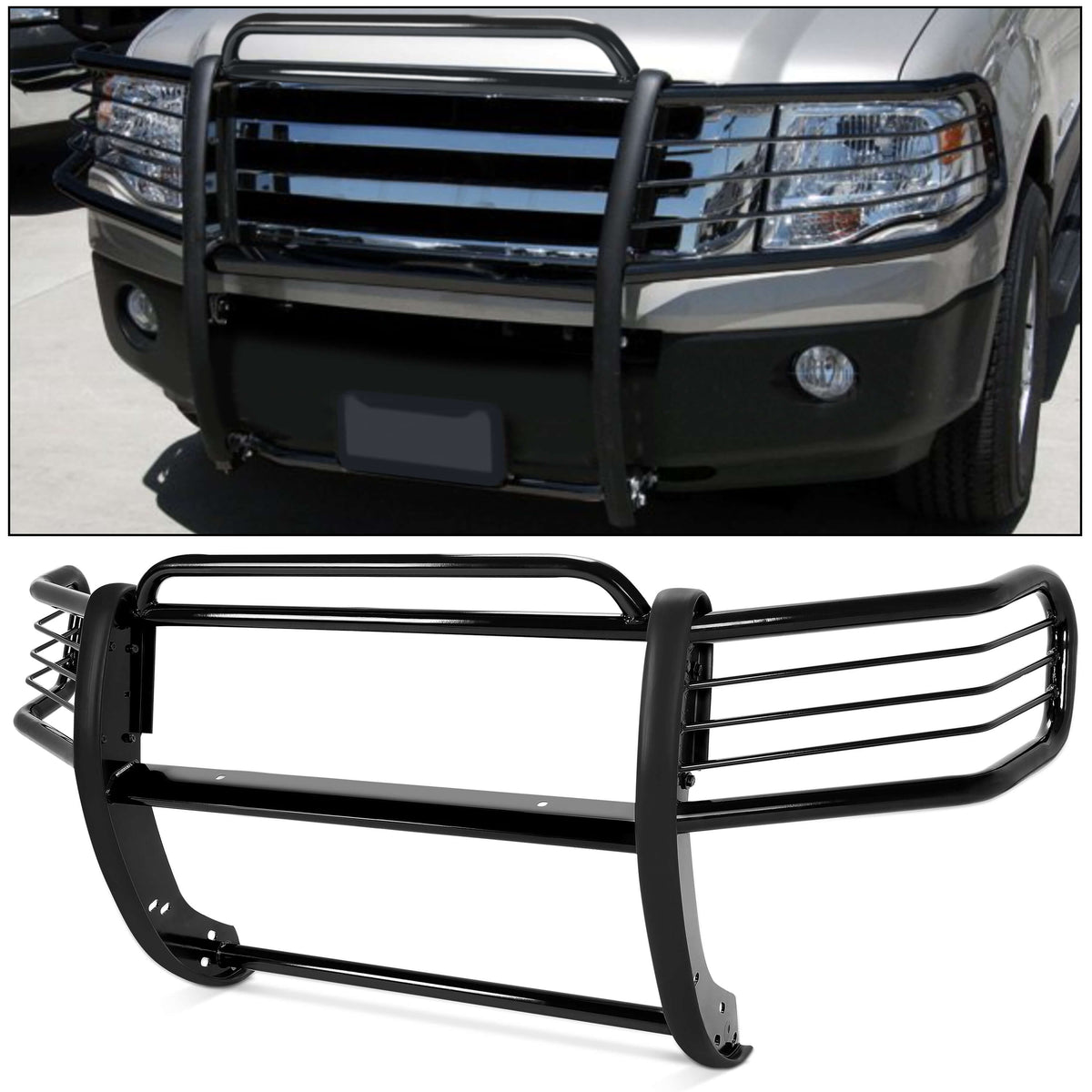 YIKATOO® bumper brush grille Grill Guard in black for 20012007 Ford E