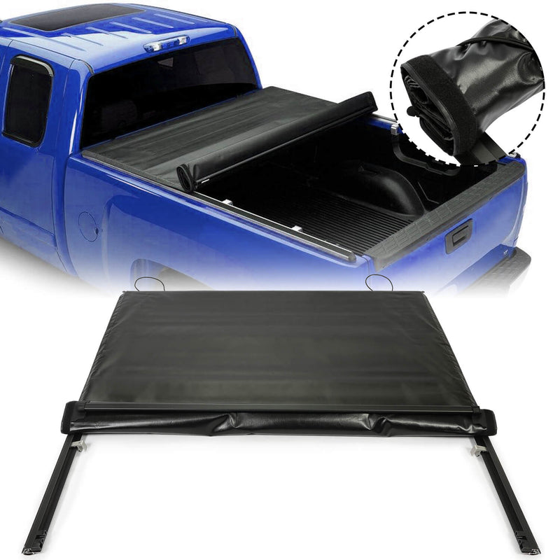 YIKATOO® 5.8FT Soft Vinyl Roll-up Tonneau Cover Truck Bed Compatible with 2007-2018 Chevy Silverado / GMC Sierra 1500