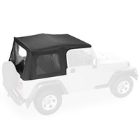 Load image into Gallery viewer, YIKATOO® Convertible Soft Top Roof Compatible with 1988-1995 Jeep Wrangler YJ Upper Door Skins 2DR w/o Clear Window -junior