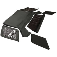 Load image into Gallery viewer, YIKATOO® Convertible Soft Top Canvas Roof with Plastic Window Compatible with 1998-2002 Isuzu Amigo/Rodeo (Black) -junior