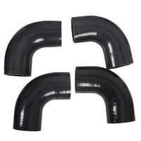 Load image into Gallery viewer, YIKATOO® Universal Aluminum 2.5" Chrome Intercooler Turbo Piping Pipe Kit+BLACK Hose Kits