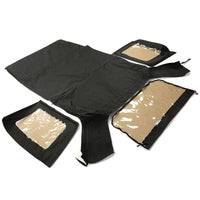 Load image into Gallery viewer, YIKATOO® Black Canvas Soft Top with Tinted Window Compatible with 2010-2018 JK Wrangler Unlimited JKU Rubicon Unlimited 4-door -junior