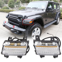 Load image into Gallery viewer, YIKATOO® Clear LED Fender Daytime Running Turn Signal Lights For 2018-2020 Jeep Wrangler JL