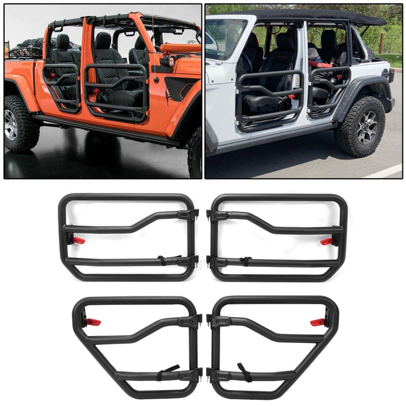 YIKATOO® Front&Rear Tube Door Kit For 2018-2021 Jeep Gladiator & JL Wrangler (4-door)