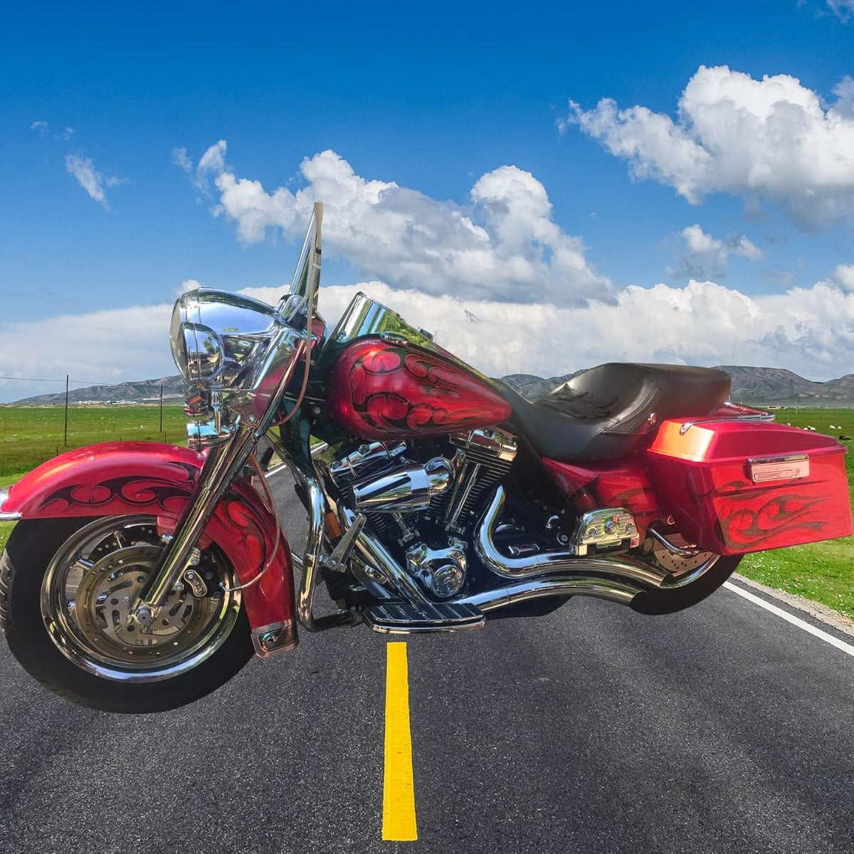 ECOTRIC Saddlebag Guard Support Eliminator Bracket Compatible with 1993-2013 Harley Touring Road King FLHR, Electra Glide FLHT/Ultra Classic, Street Glide FLHX, Road Glide FLTR Chrome