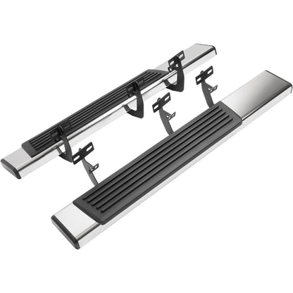 6" Running Board Side Step Compatible with 2009-2026 Dodge Ram 1500 Classic 2500 3500 Regular Cab Step Nerf Bar 304 Stainless Steel+Steel+Plastic Powder Coated+Textured Silvery+Black