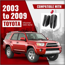 4Pcs Roof Rack Rail End Cover Shell Cap Compatible with 2003-2009 Toyota 4Runner SW4 N210 Black Roof Rail Bar Cover Shell Protection