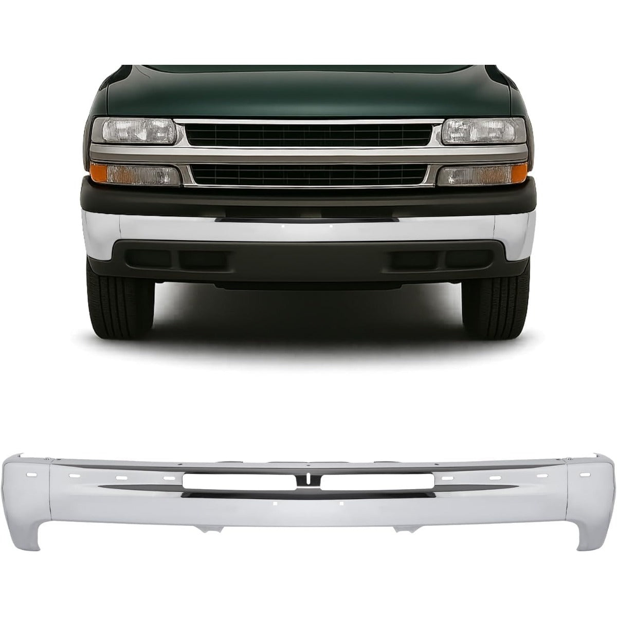 KUAFU Bumper Cover Split Design in 3Pcs Compatible with 00-06 Chevrolet