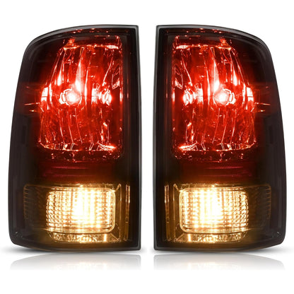 HECASA Pair Tail Light Compatible with 2009-2018 Dodge Ram 1500 2500 3500 Replacement for CH2818124 CH2819124 55277415AA 55277414AA Tail Lamp Driver & Passenger Side Smoke Lens