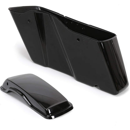 Pained Black Hard Saddlebags Saddle Bags   for 2014-2024 Harley Davidson Touring Models Street Road Glide Road King(W/O Hardware)