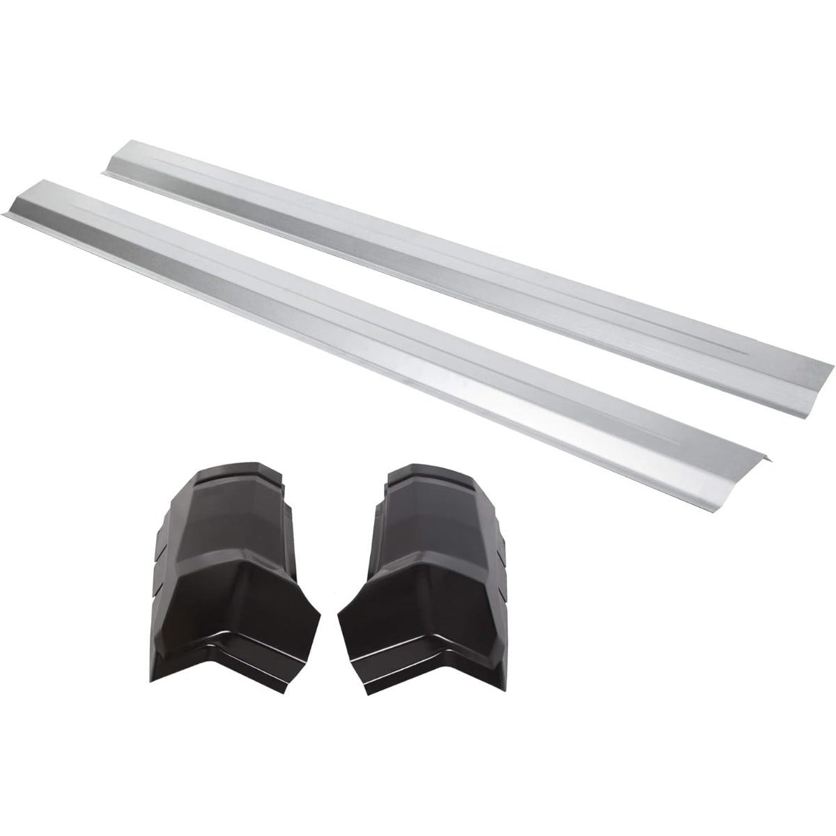 Outer Rocker Panels & Cab Corner Set Slip-on Compatible with 2009-2010 Dodge Ram 1500 Quad Cab/ 2011-2018 Ram Truck Extended Cab 1500 2500 3500 4Pcs You Will Receive 2 Packages