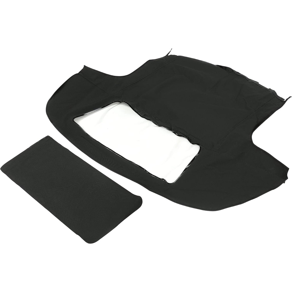 Convertible Soft Top for 1990-1993 Geo Metro/Suzuki Swift/Pontiac Firefly, Soft Roof Replacement with Clear Plastic Window, Premium Grade Black Sailcloth Vinyl