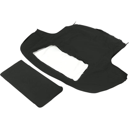 Convertible Soft Top for 1990-1993 Geo Metro/Suzuki Swift/Pontiac Firefly, Soft Roof Replacement with Clear Plastic Window, Premium Grade Black Sailcloth Vinyl