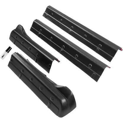 4PCS Rocker Panel Guard Compatible with 2014-2018 Chevy Chevrolet Silverado GMC Sierra 1500 Double Cab Side Rocker Guards Sill Plate Cover Plastic(PE) Black Textured