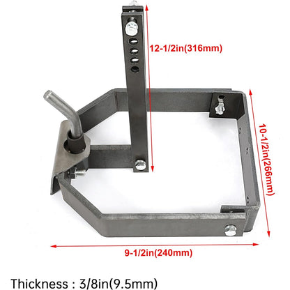 Rear Sleeve Hitch Adapter Compatible with Cub Cadet 3-Point Hitch Bare Metal Color