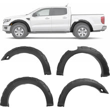 6.1' Beds Fender Flares Compatible with 2019-2023 Ford Ranger Pocket Rivet Fender Flares Plastic(PP) Textured Black 4 Pcs