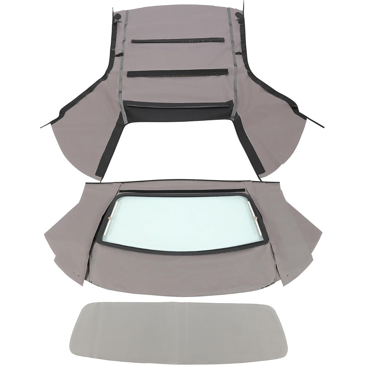 Convertible Soft Top w/Heated Glass Window for 1996-2006 Chrysler Sebring Dodge Stratus Durable Black