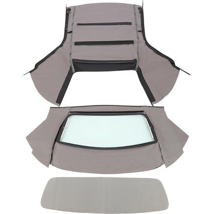 Convertible Soft Top w/Heated Glass Window for 1996-2006 Chrysler Sebring Dodge Stratus Durable Black