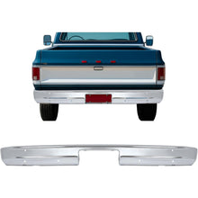 KUAFU Rear Bumper Face Bar Compatible with 1973-1980 Chevy Chevrolet GMC K5 K10 K20 C10 C20 C30 K15/K1500 K25/K2500 C25/C2500 C35/C3500 Suburban Pickup Jimmy Blazer Fleetside Steel Chrome Silvery