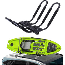 Universal Kayak Roof Rack J-Bar Rack HD Kayak Carrier Holder Canoe Boat Surf Ski Board Roof Top Mounted on Crossbar for Car SUV Truck - Set of 2 LYA-011