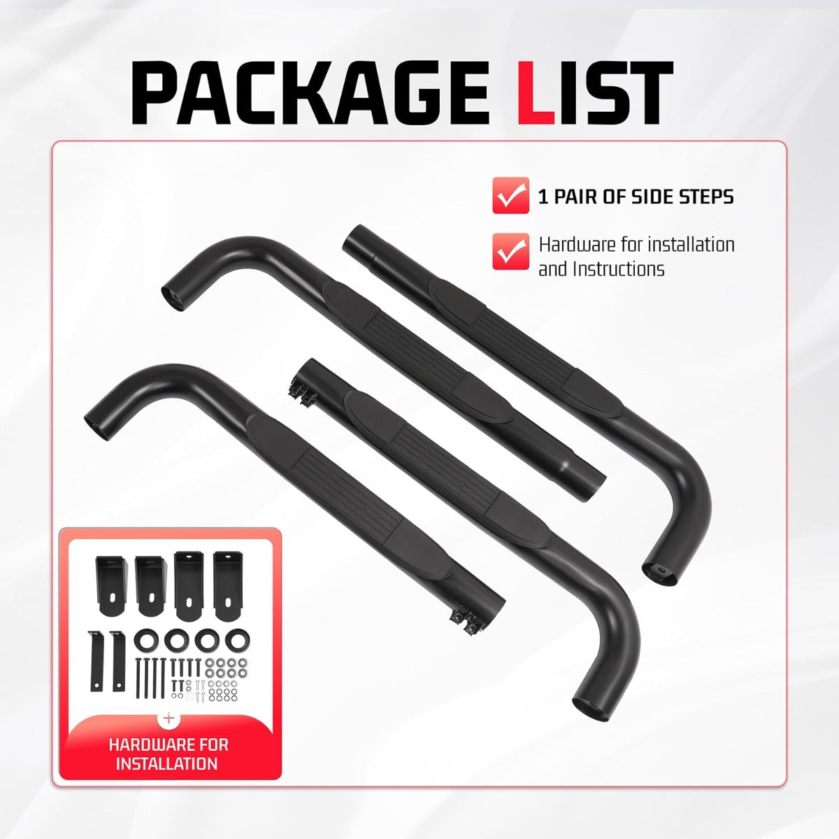 ALMULOO Steps Compatible with 88-98 Chevrolet/GMC C/K 2 Door Extended CAB