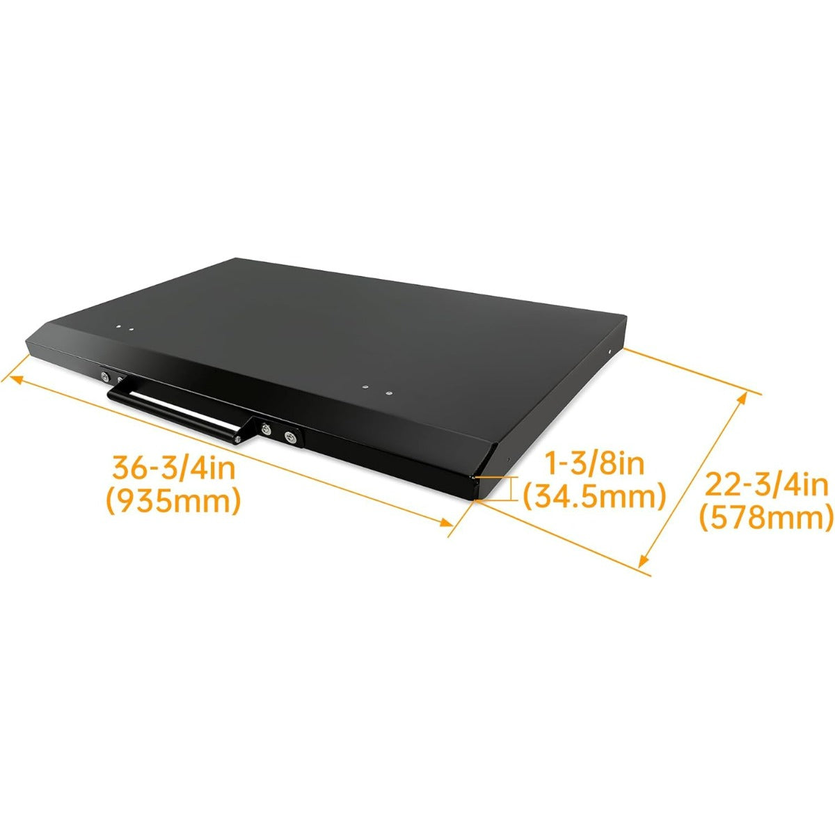 Black Outdoor 36 Inches Griddle Grill Hard Cover Lid Waterproof Aluminum Compatible with Blackstone & More (No Diamond Plated) LYOM-018F-GB