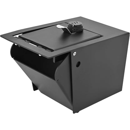 ALMULOO Center Console Lock Safe Gun Box Compatible with 2011-2019 Ford Explorer Powder Coated Heavy Duty Steel Console Organizer Locking Vault Storage with 3-Digit Combo Password