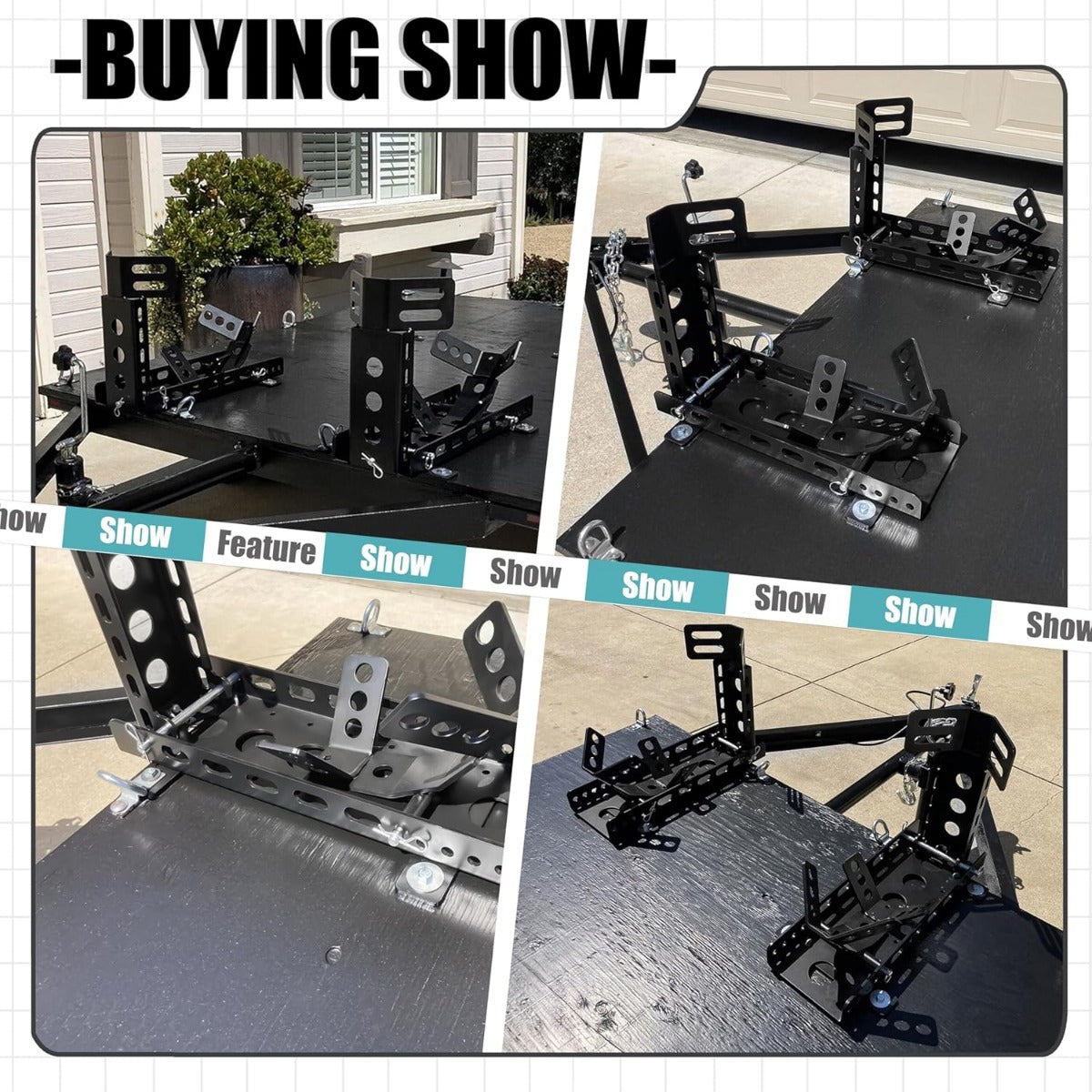 Motorcycle Wheel Chock Trailer 3000lb Capacity, Adjustable Motorcycle Front Tire Stand Chock for Trailer Truck Garage Fit for Most Crusier Sports Dirt Bikes Tire Size 14 Inches-22 Inches Wheels LYA-044
