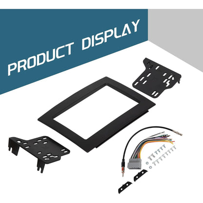 Double Din Dash Kit Compatible with 2006-2010 Dodge Ram 1500 2500 3500 Chassis Cab Crew Cab Pickup Radio Dash Installation Kit w/Wiring Harness Black
