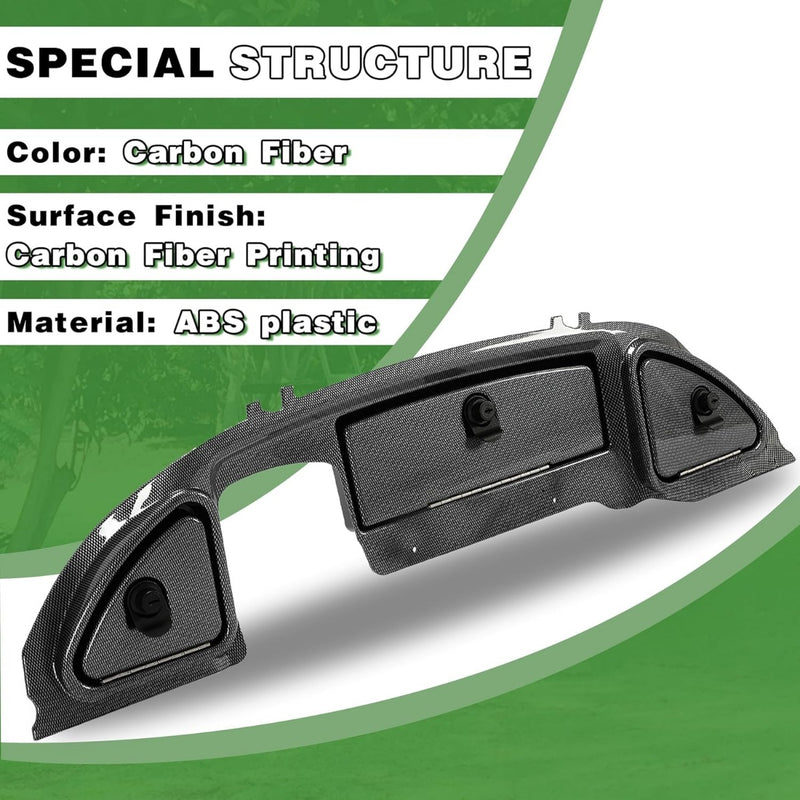 Kojem Dash Cover Compatible with 2008.5-Up Club Car Precedent Tempo Onward Golf Cart Carbon Fiber Three Door Dashboard Cover Dash Cap LYMP-100S-1