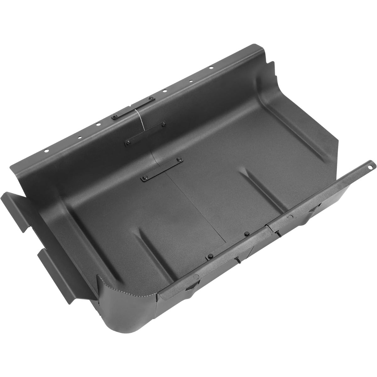 Fuel Tank Skid Plate Compatible with 1987 1988 1989 1990 1991 1992 1993 1994 1995 Jeep Wrangler YJ with 15 20 Gallon Gas Tank Matte Black Split
