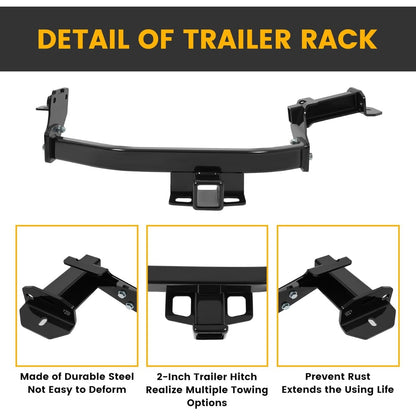 2-Inch Trailer Hitch Compatible with 2021-2026 Kia Sorento/Hyundai Santa Fe Class 3 Towing Hitch Receiver