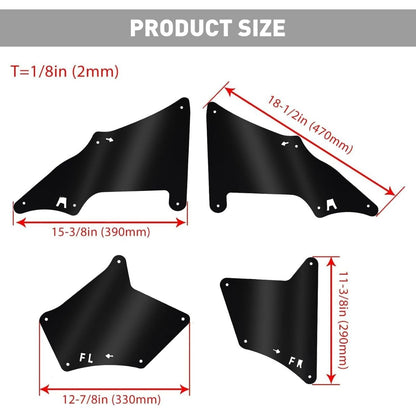 Splash Guards Fender Liner Shield for 2003-2022 Toyota 4 Runner 2007-2014 FJ Cruiser 2003-2020 Land Cruiser 2003-2020 Lexus GX460 GX470
