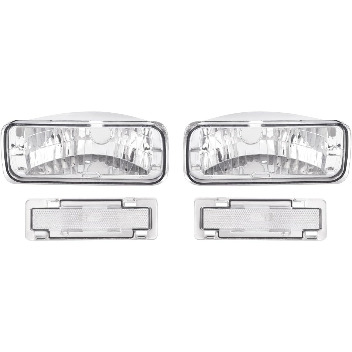 HECASA Pair Turn Signal & Side Marker Light Compatible with 1985-1992 Chevy Chevrolet Camaro Replacement for GM2520165 GM2521165 GM2550118 GM2551110 Parking Signal Lamp 4Pcs Clear Lens
