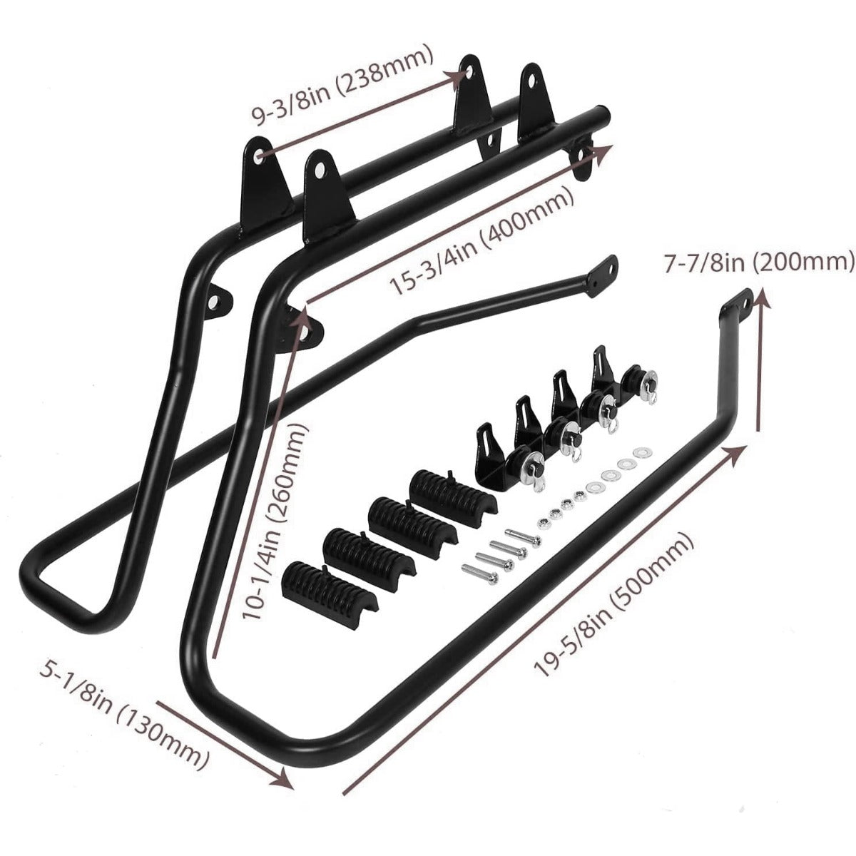 Saddle Bags Trunk W/Lid & Latch Key with Black Bracket Compatible with 1984-2017 Harley Davidson Softail Models Saddlebag Conversion Bracket Kit Support Mounts 2 Packages LTS+LYHD-08-B