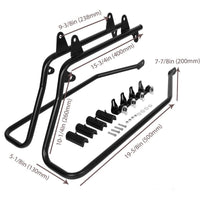 Load image into Gallery viewer, KUAFU Saddle Bags Trunk W/Lid &amp; Latch Key with Black Bracket Compatible with 1984-2017 Harley Davidson Softail Models Saddlebag Conversion Bracket Kit Support Mounts 2 Packages LTS+LYHD-08-B
