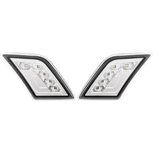 HECASA Pair LED Side Marker Lights Compatible with 2008-2011 Mercedes-Benz C300 C350 C63 AMG 4 Door Sedan Models Side Marker Lamps Replacement for MB2554100 MB2555100 LH&RH Clear Lens Chrome Housing