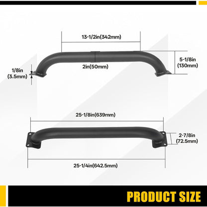 KUAFU 3-1/8 Inch Height Brush Guard Compatible With 2018-2026 Jeep Wrangler JL 2020-2026 Gladiator JT 82215351 Rubicon Brush Guard Front Bumper Grille Guard Protector Brush Push Bar