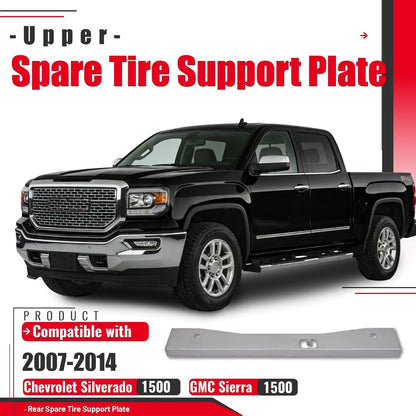 Spare Tire Support Plate Compatible with 2007-2014 Chevy Chevrolet Silverado 1500 GMC Sierra 1500 Shock Mount Frame Crossmember Steel Raw