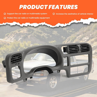 HECASA Dashboard Radio Panel Compatible with 1998-2002 S10 Blazer
