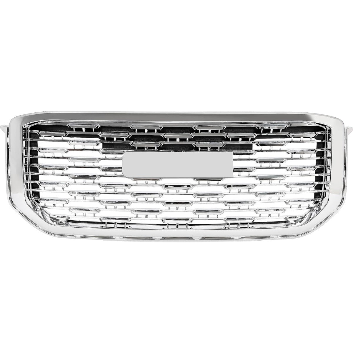 Front Grille Compatible with 2015-2020 GMC Yukon/Yukon XL Bumper Guard Grill Assembly ABS Plastic Chrome Silvery Replacement for GM1200702