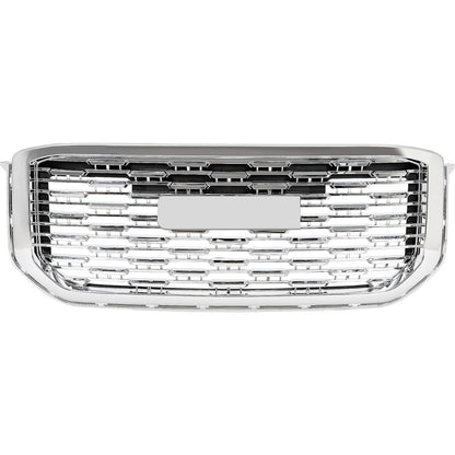 Front Grille Compatible with 2015-2020 GMC Yukon/Yukon XL Bumper Guard Grill Assembly ABS Plastic Chrome Silvery Replacement for GM1200702
